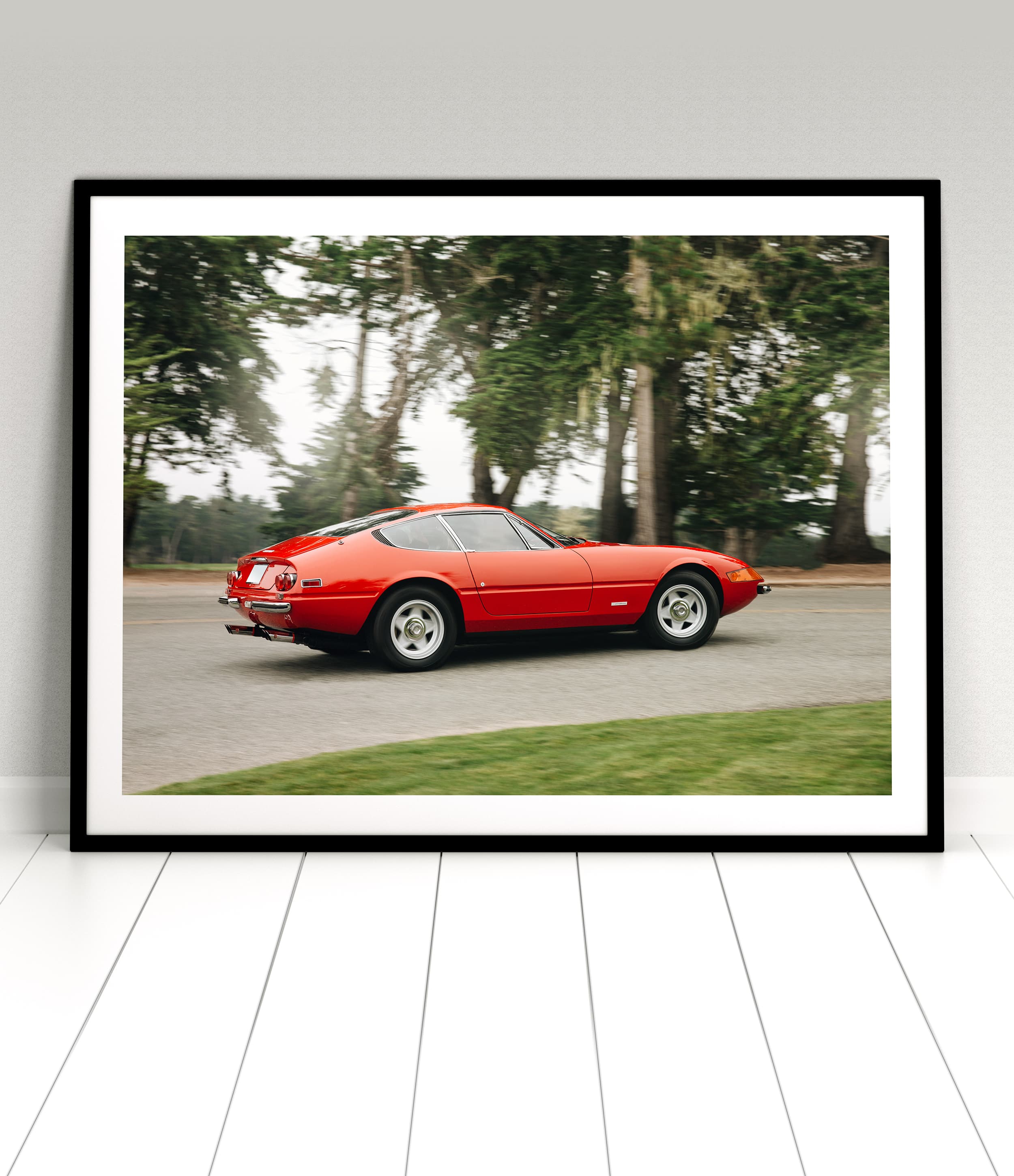 Ferrari daytona 365 gtb print, ferrari print,  vintage ferrari print