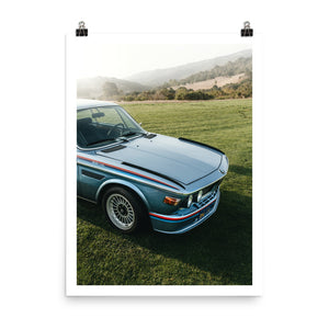 bmw csl 3.0, vintage bmw, automotive posters