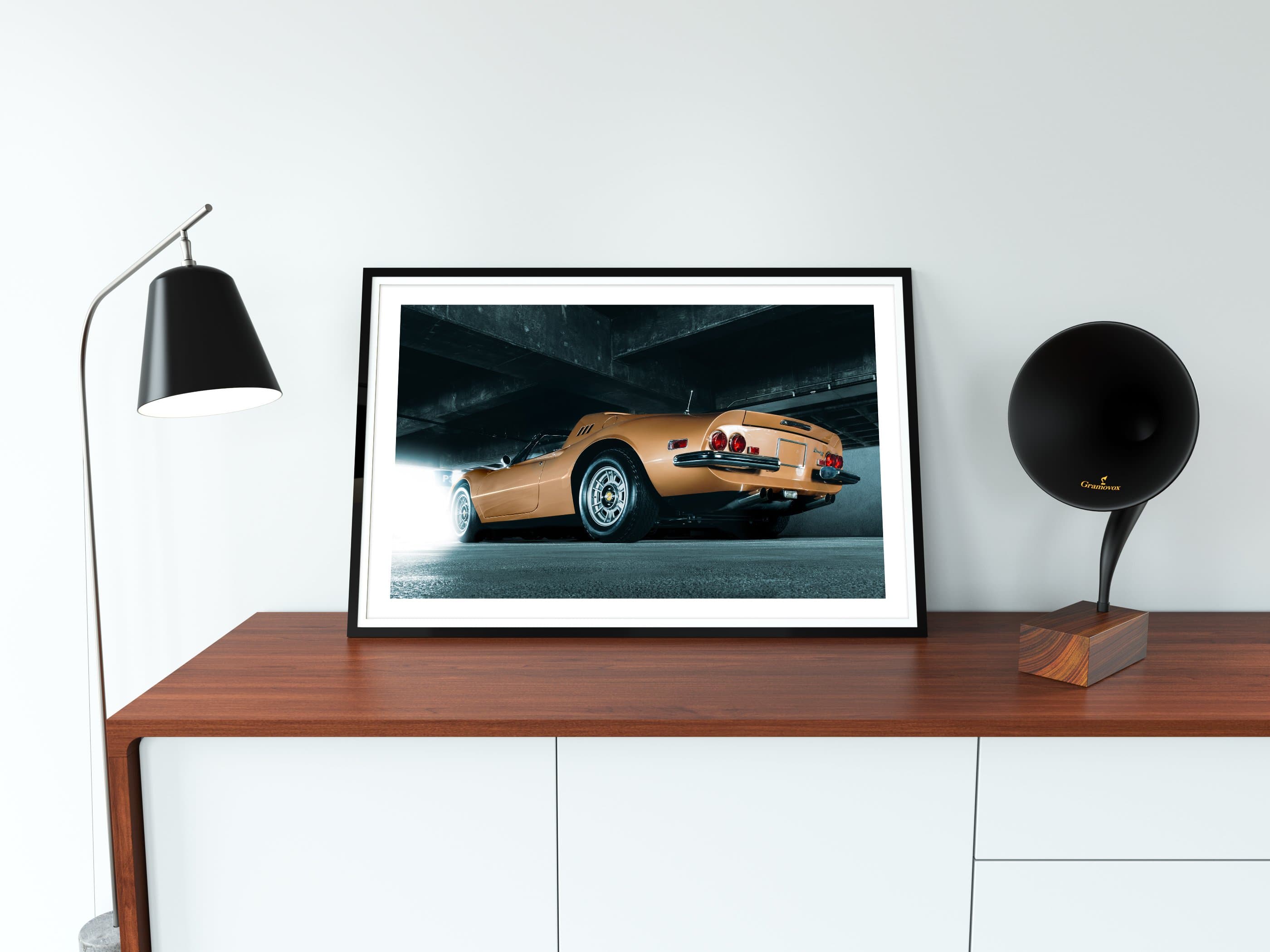 Ferrari Dino, Car Poster, automotive prints framed