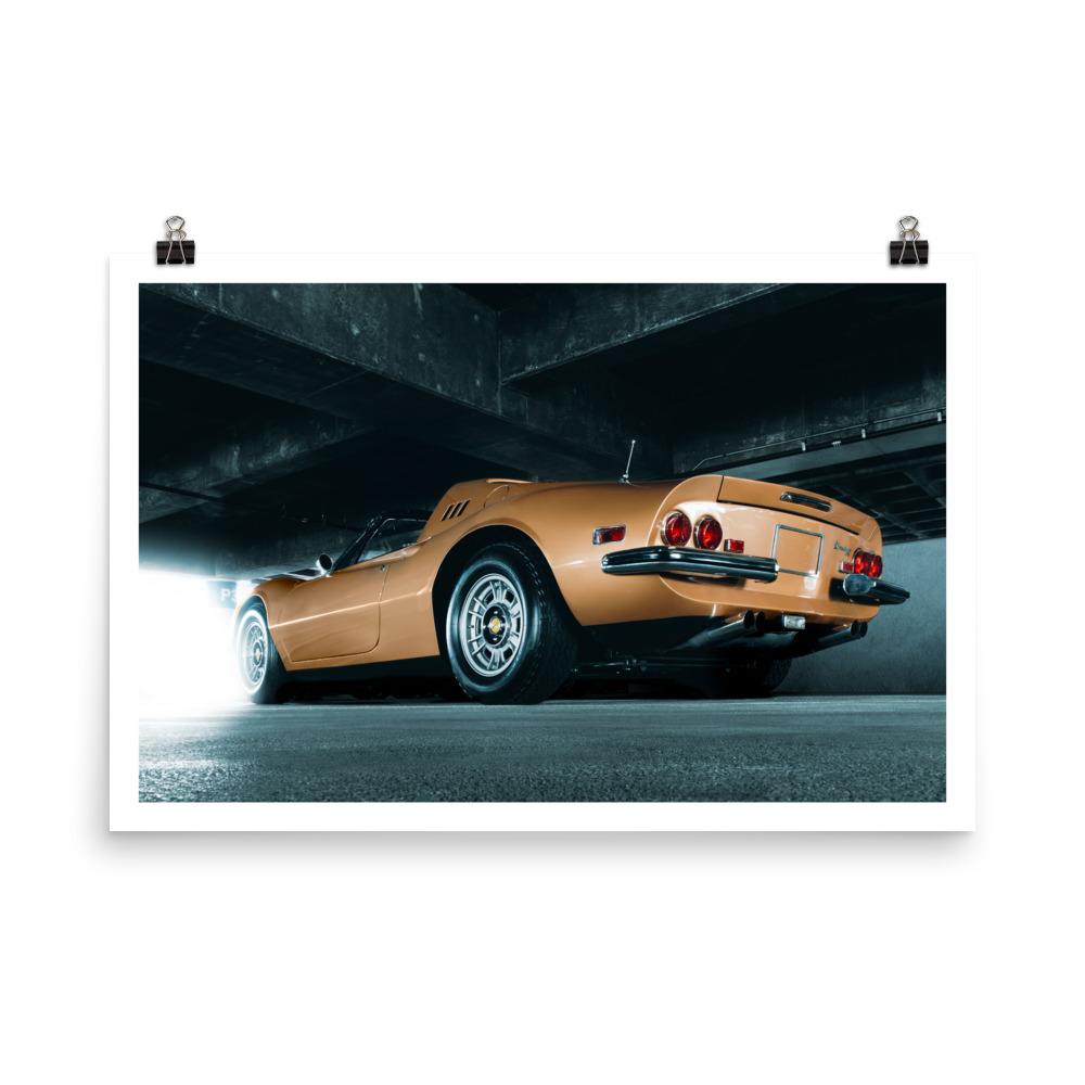 Ferrari Dino, Car Poster, automotive prints, fine art