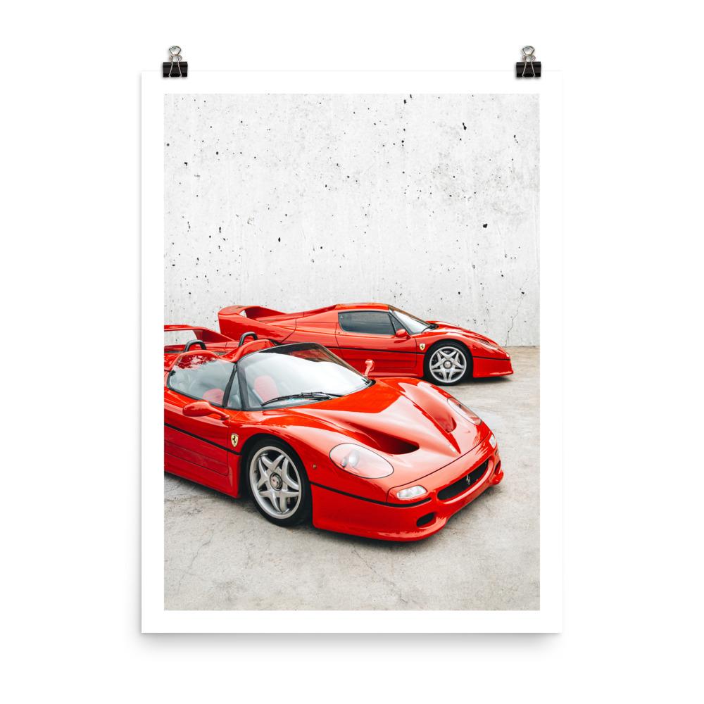 Ferrari F50 print, ferrari print,  vintage ferrari print