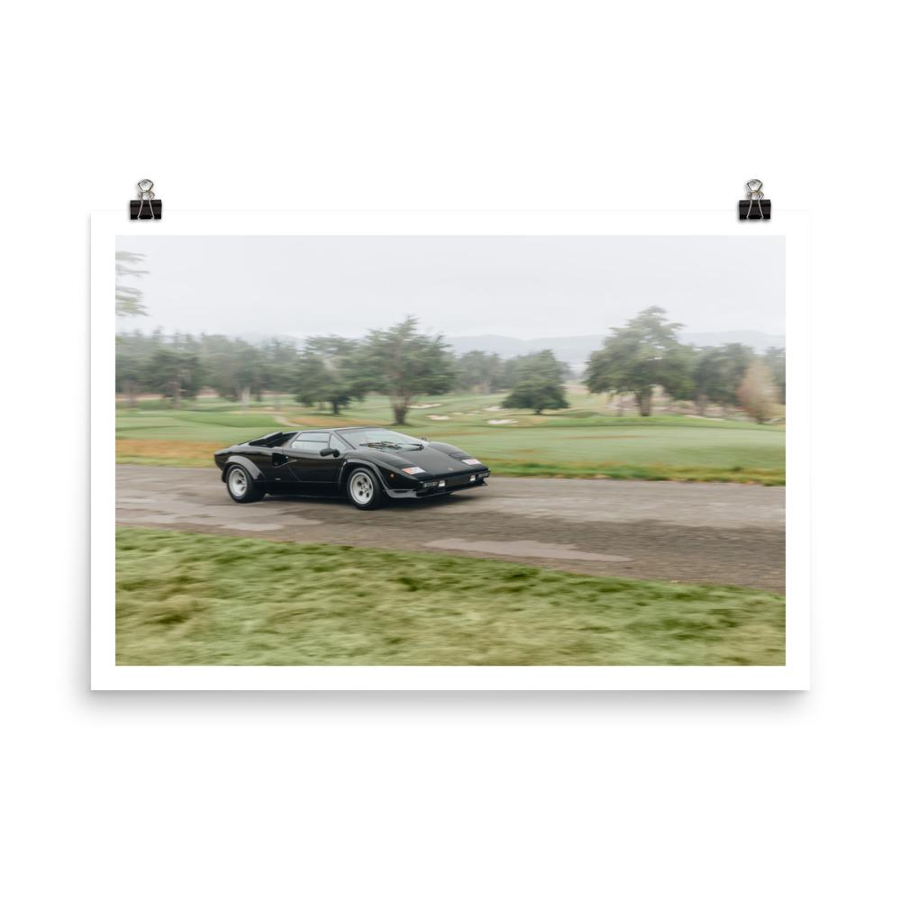Lamborghini Countach print, car posters, automotive art