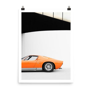 Lamborghini miura, car posters, automotive prints, art