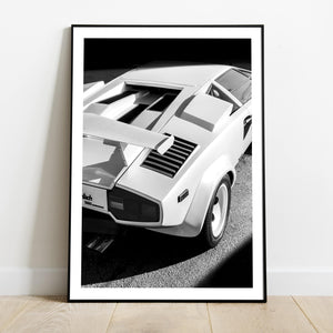 Lamborghini Countach print, car posters, automotive art