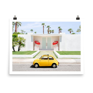 Vintage Fiat 500 in Palm Springs Print