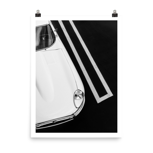 Jaguar E-Type Black & White Print