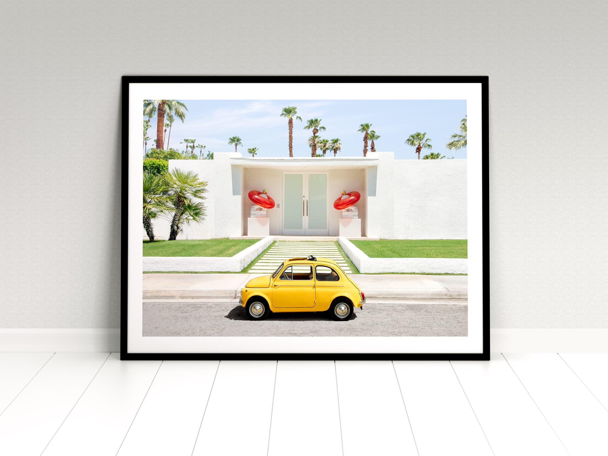 Vintage Fiat 500 in Palm Springs Print